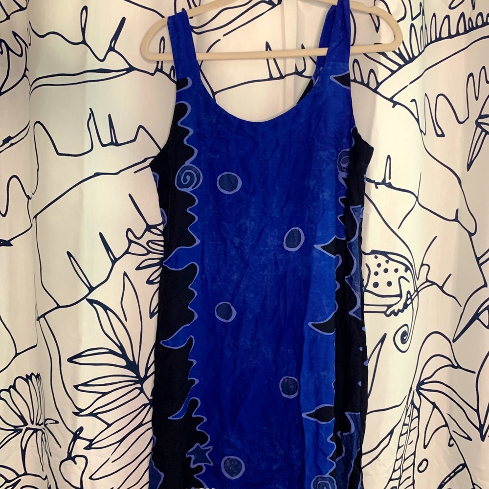 blue handmade dress